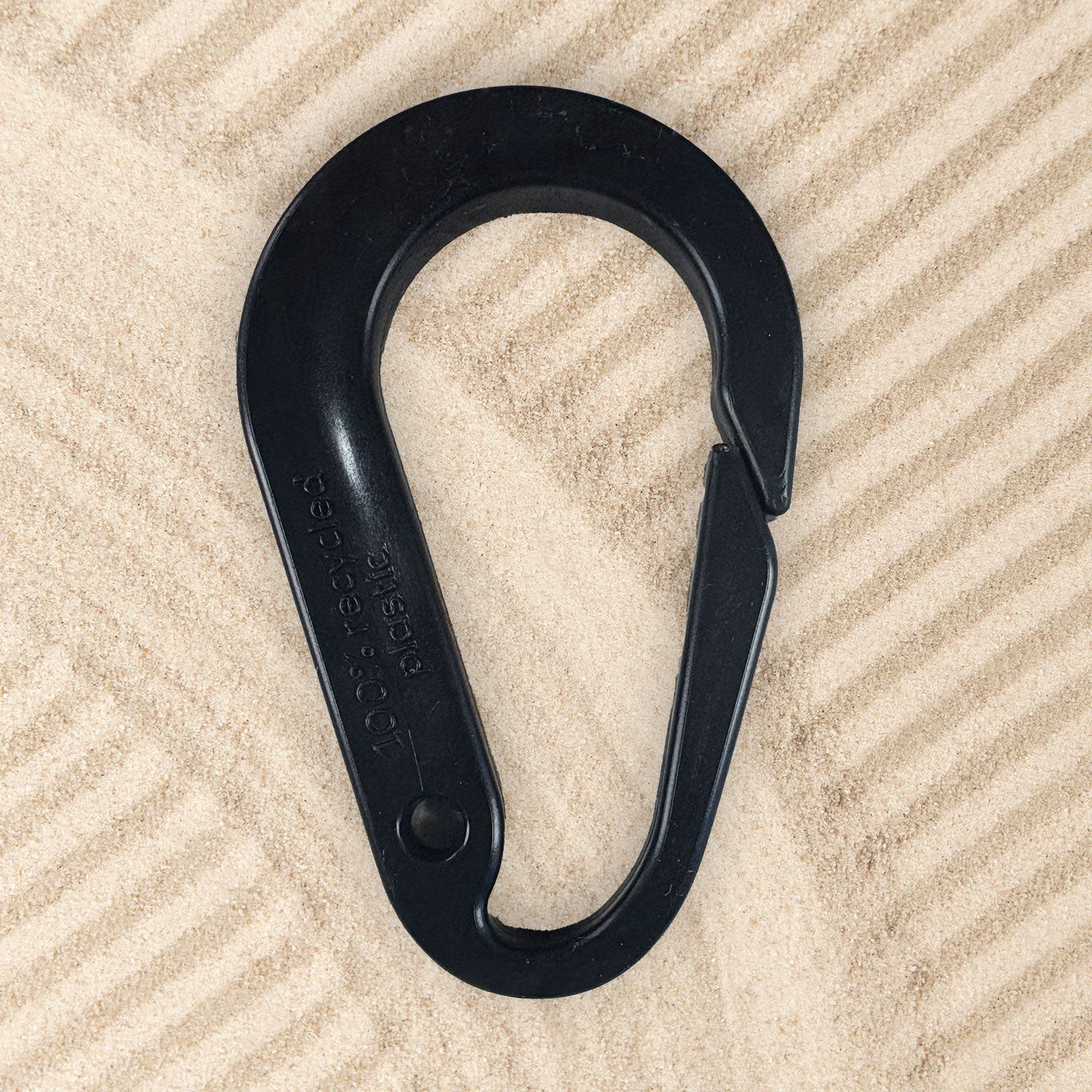 Carabiner made from Recycled Plastic, Black, 4 Pack