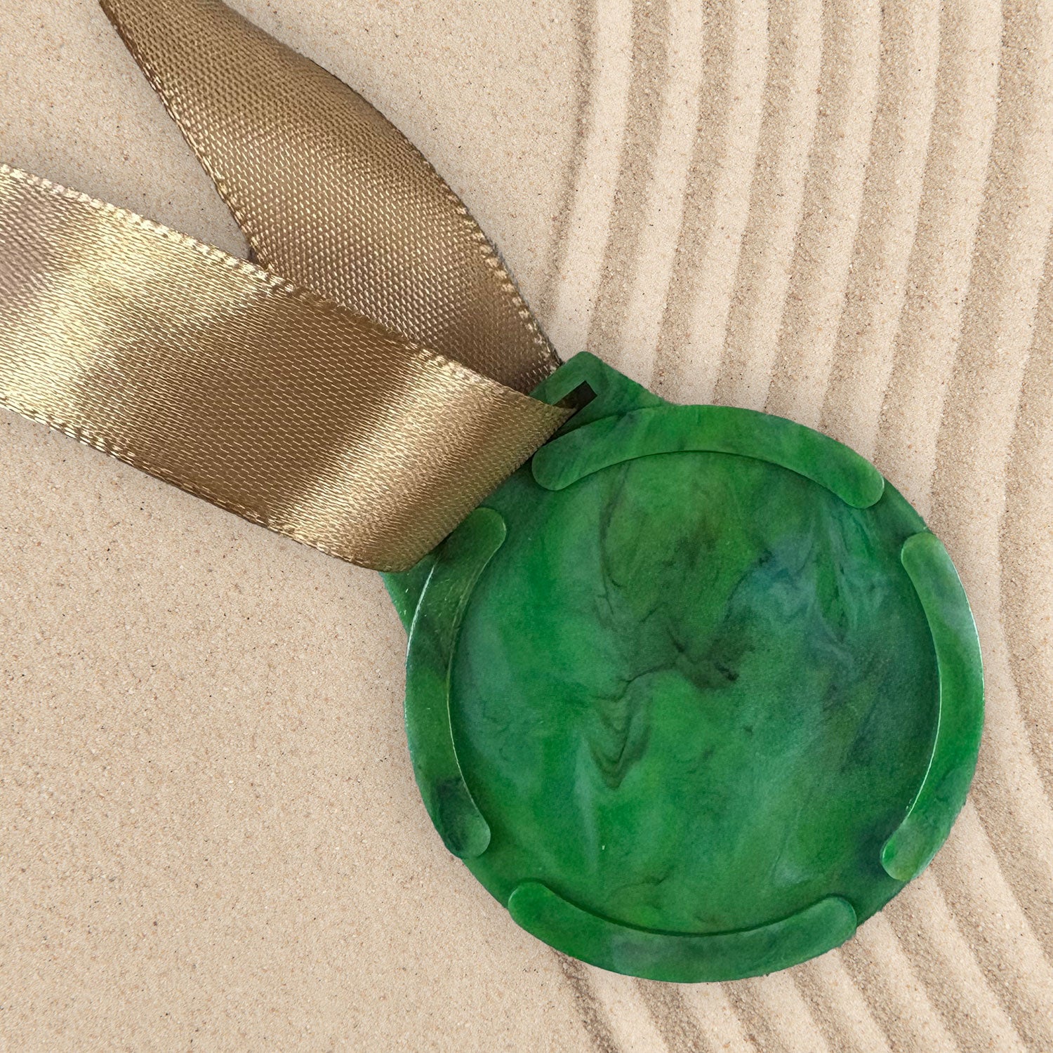 Eco-Friendly Recycled Plastic Medals, 10 Pack, Green