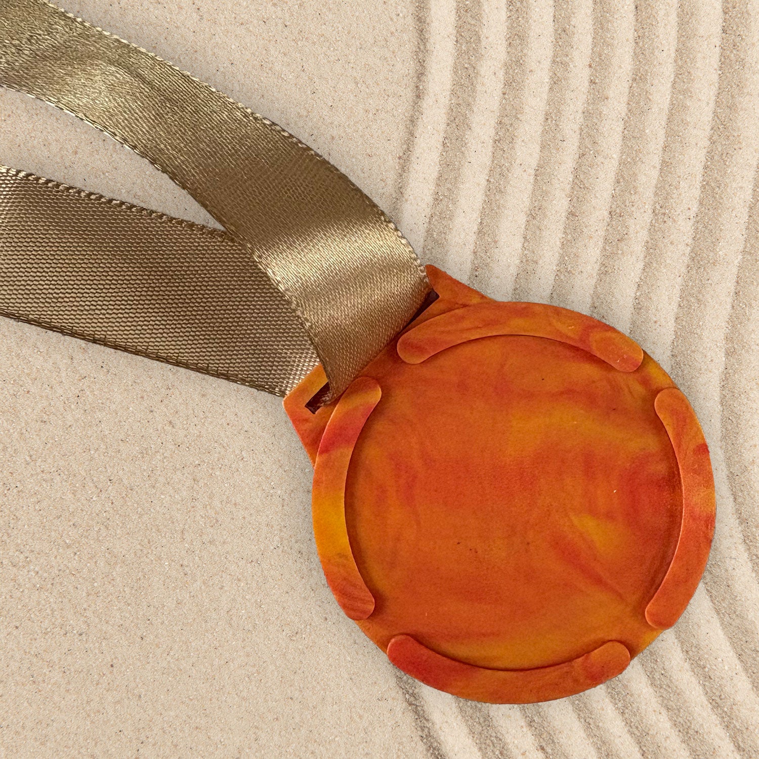 Eco-Friendly Recycled Plastic Medals, 10 Pack, Orange