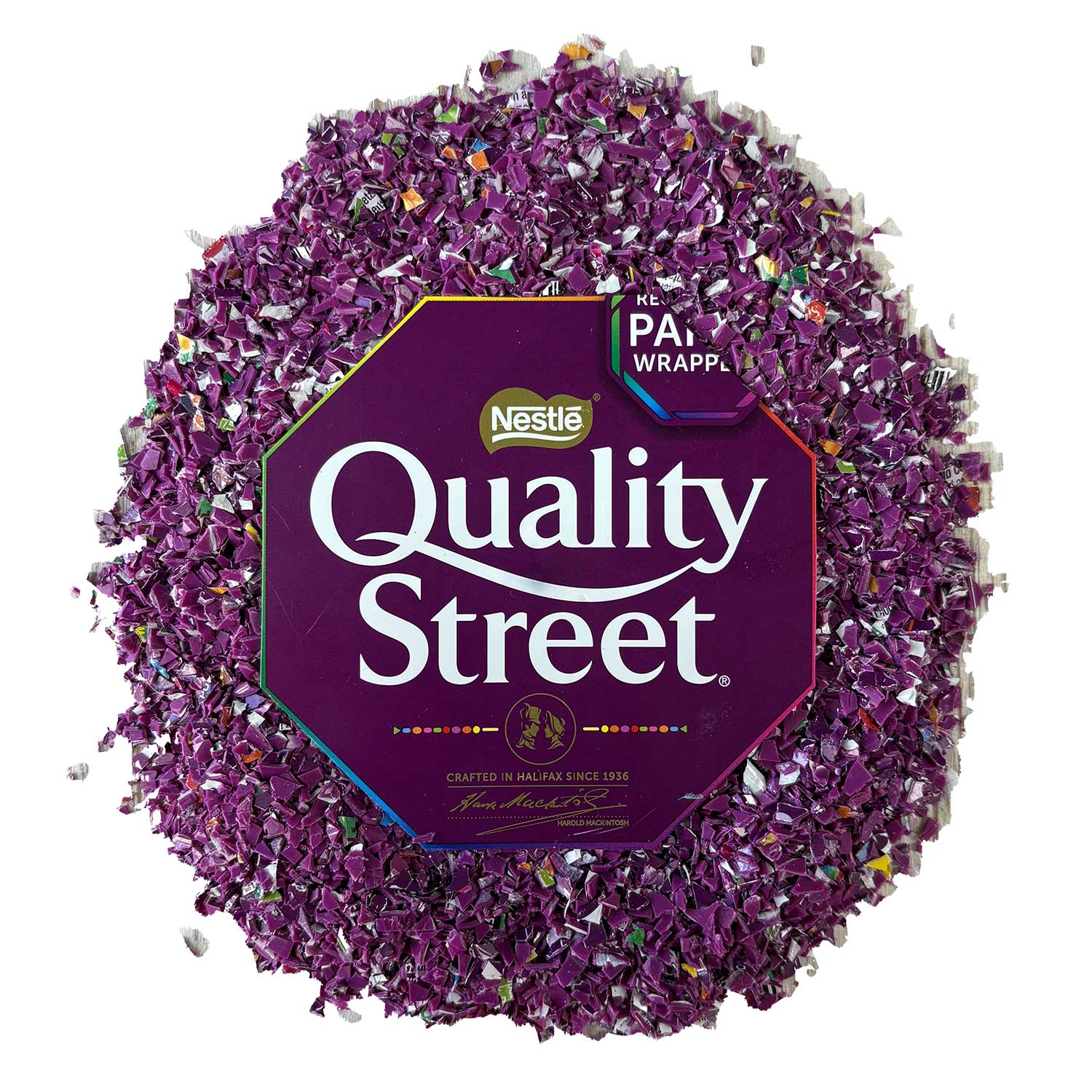 Recycled Plastic Christmas Decoration, Bell, Quality Purple