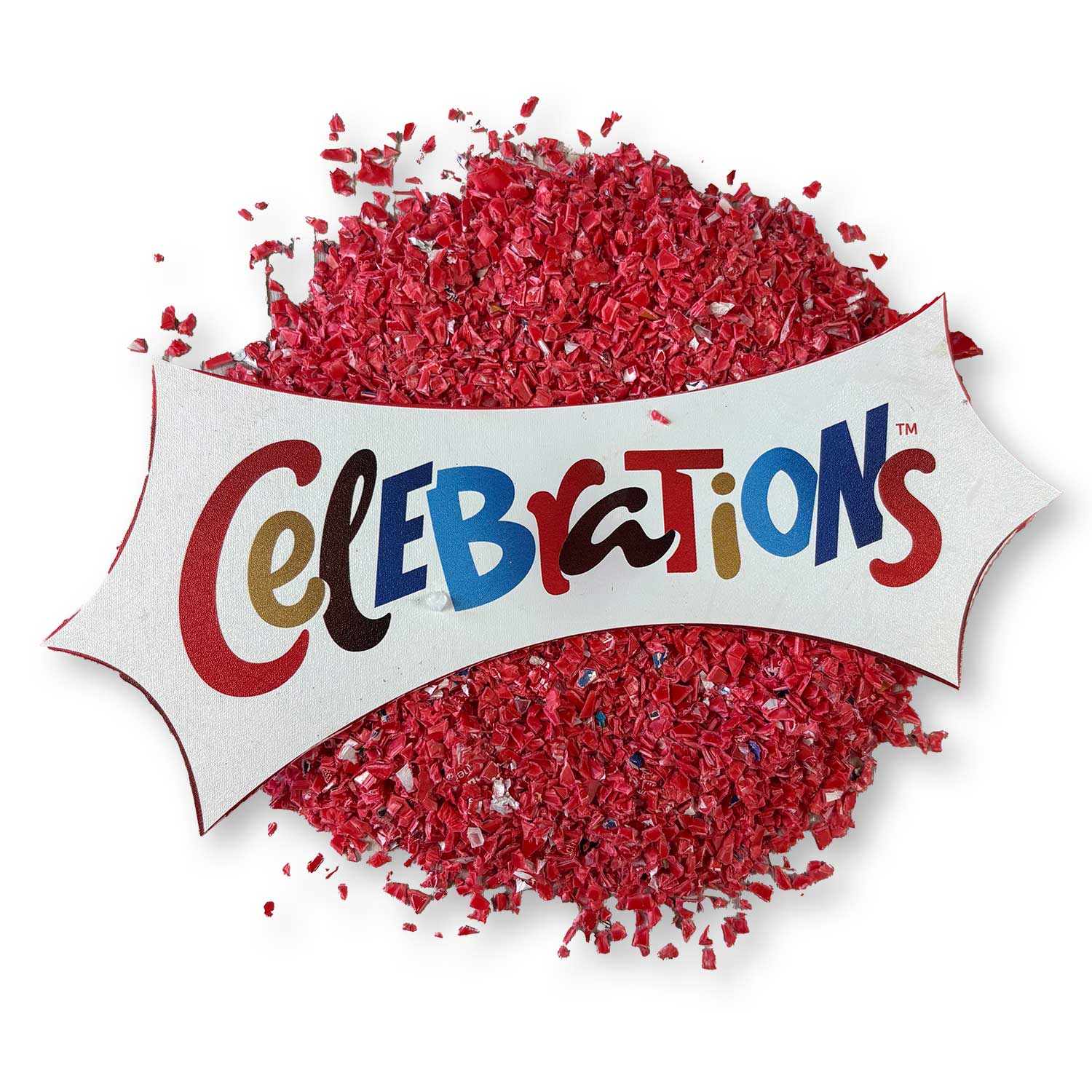 Recycled Plastic Christmas Decoration, 6 Pack, Red Celebration