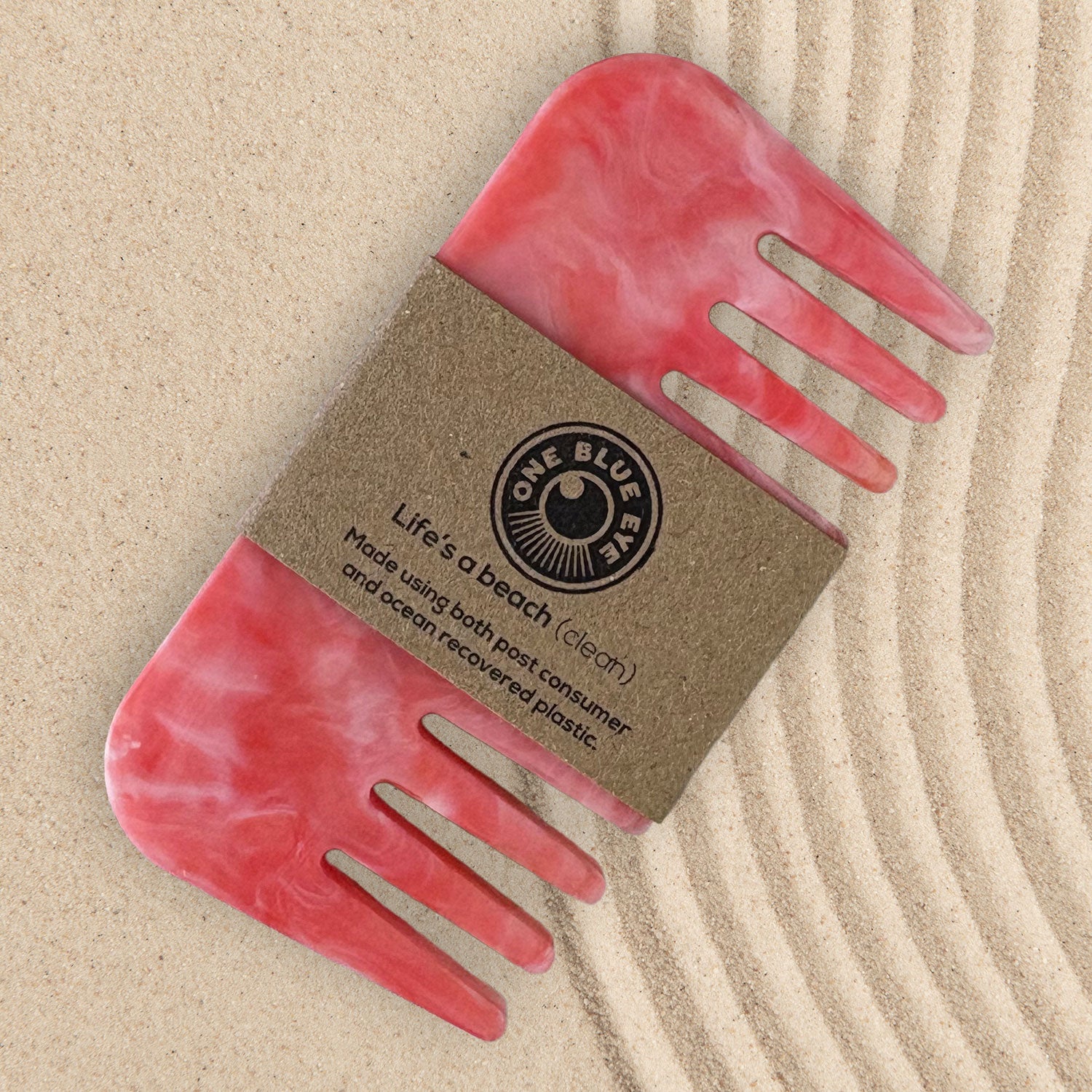 Ocean Inspired Recycled Plastic Small Comb, Coral
