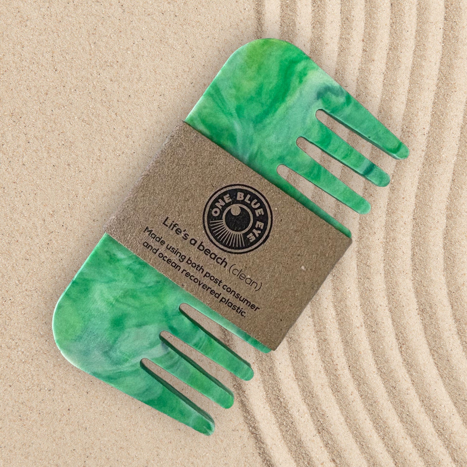 Ocean Inspired Recycled Plastic Small Comb, Green