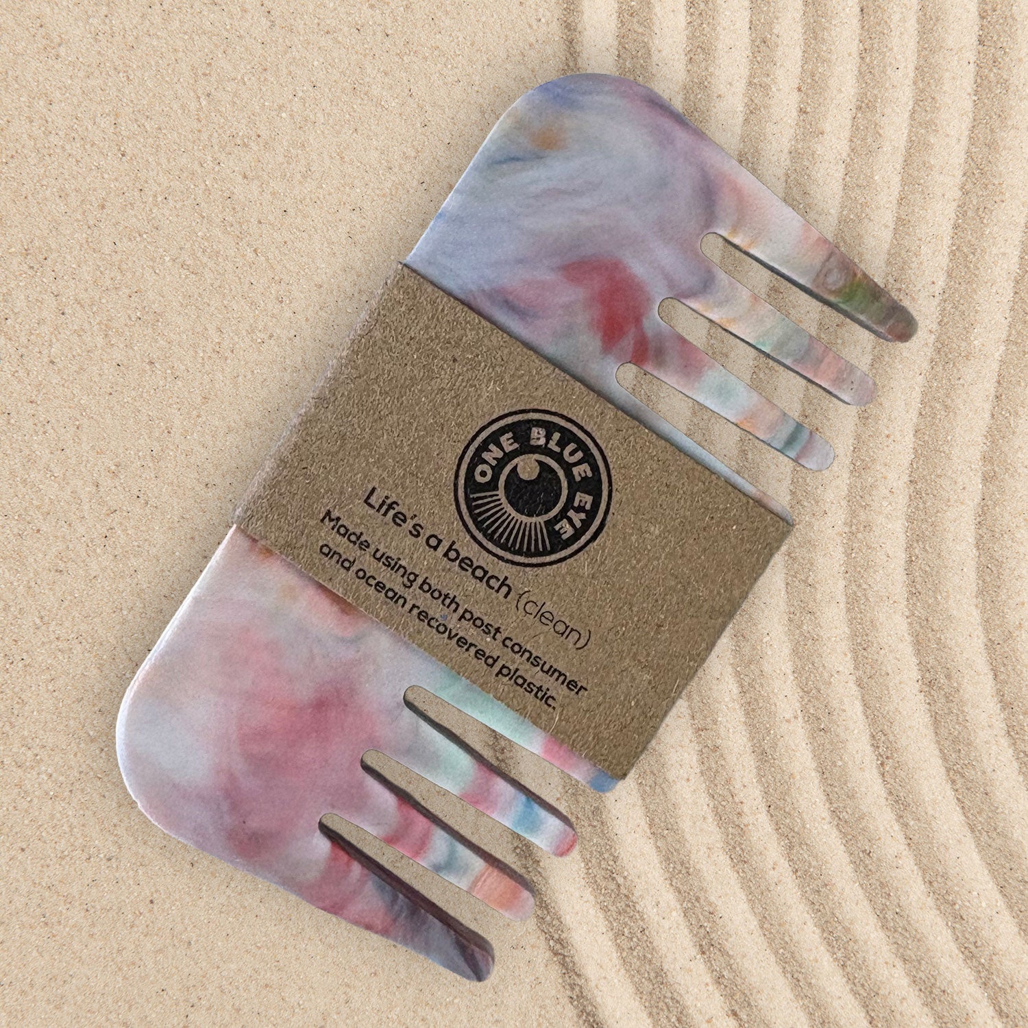 Ocean Inspired Recycled Plastic Small Comb, Multi Colour