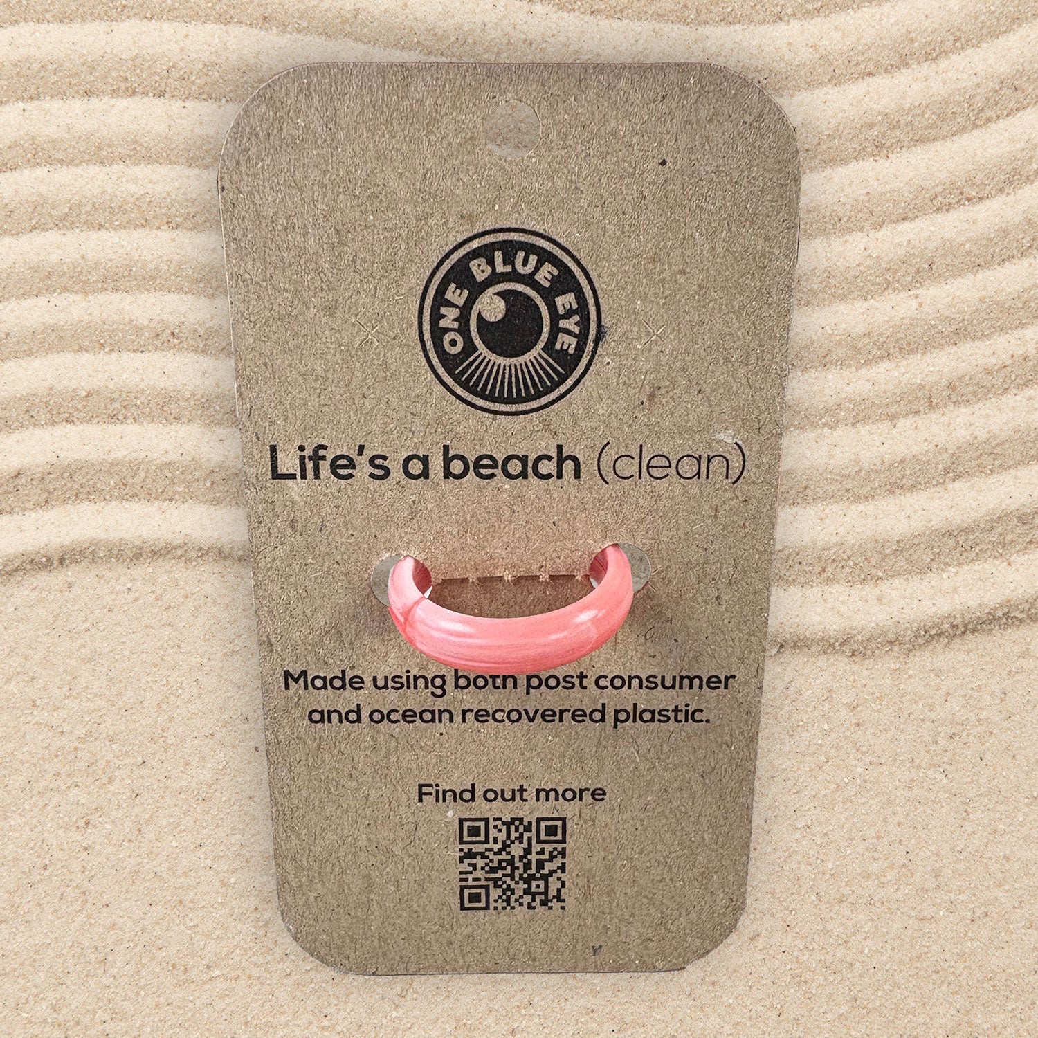 Cornish Inspired Recycled Plastic Ring, Coral