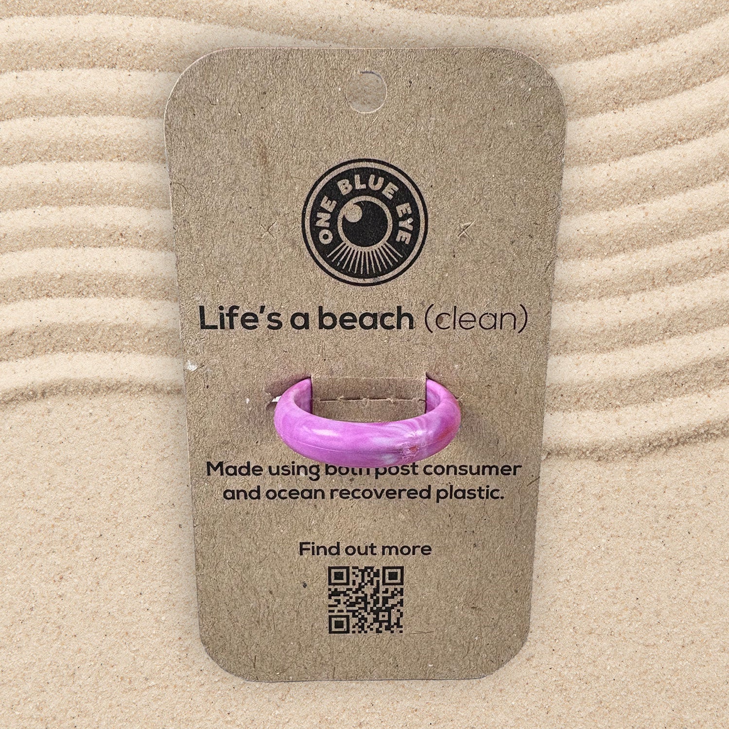 Cornish Inspired Recycled Plastic Ring, Pink