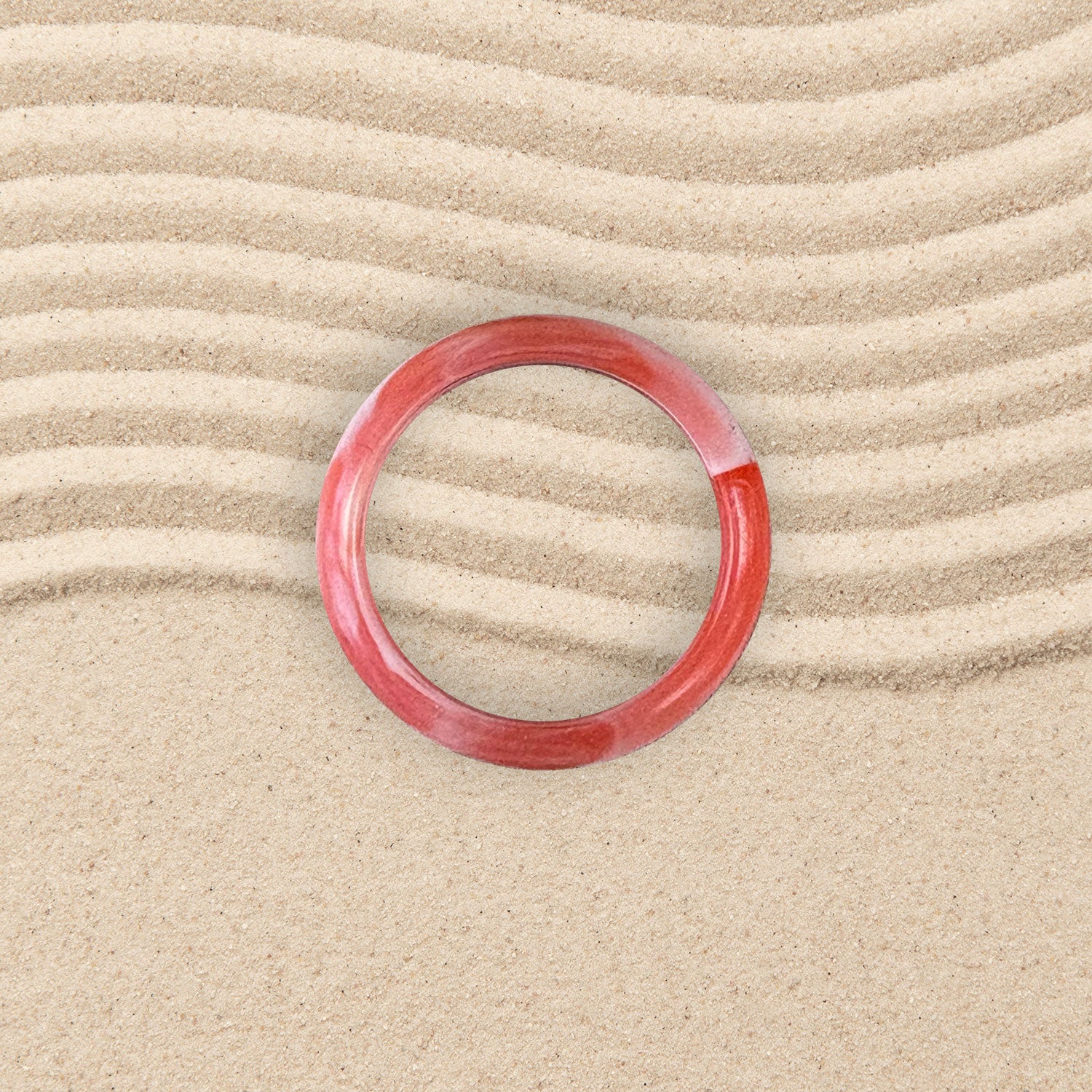 Cornish Inspired Recycled Plastic Ring, Coral