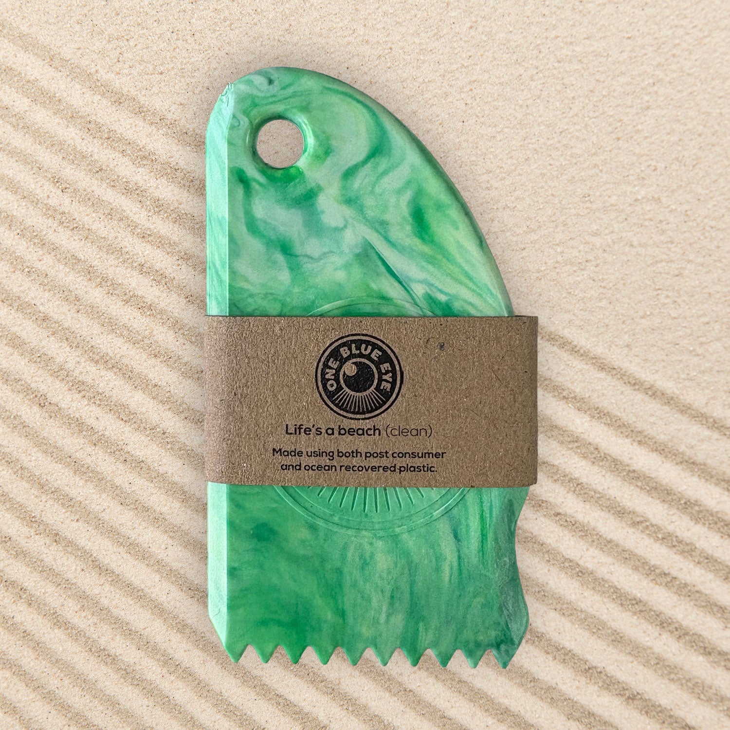 Eco Surf Wax Comb – Made in Cornwall from Recycled Plastic, Green