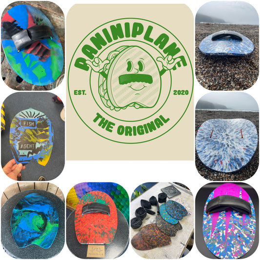 The Paniniplane. Recycled Plastic Handplane for Bodysurfing - sustainable, stylish and Ocean-Friendly