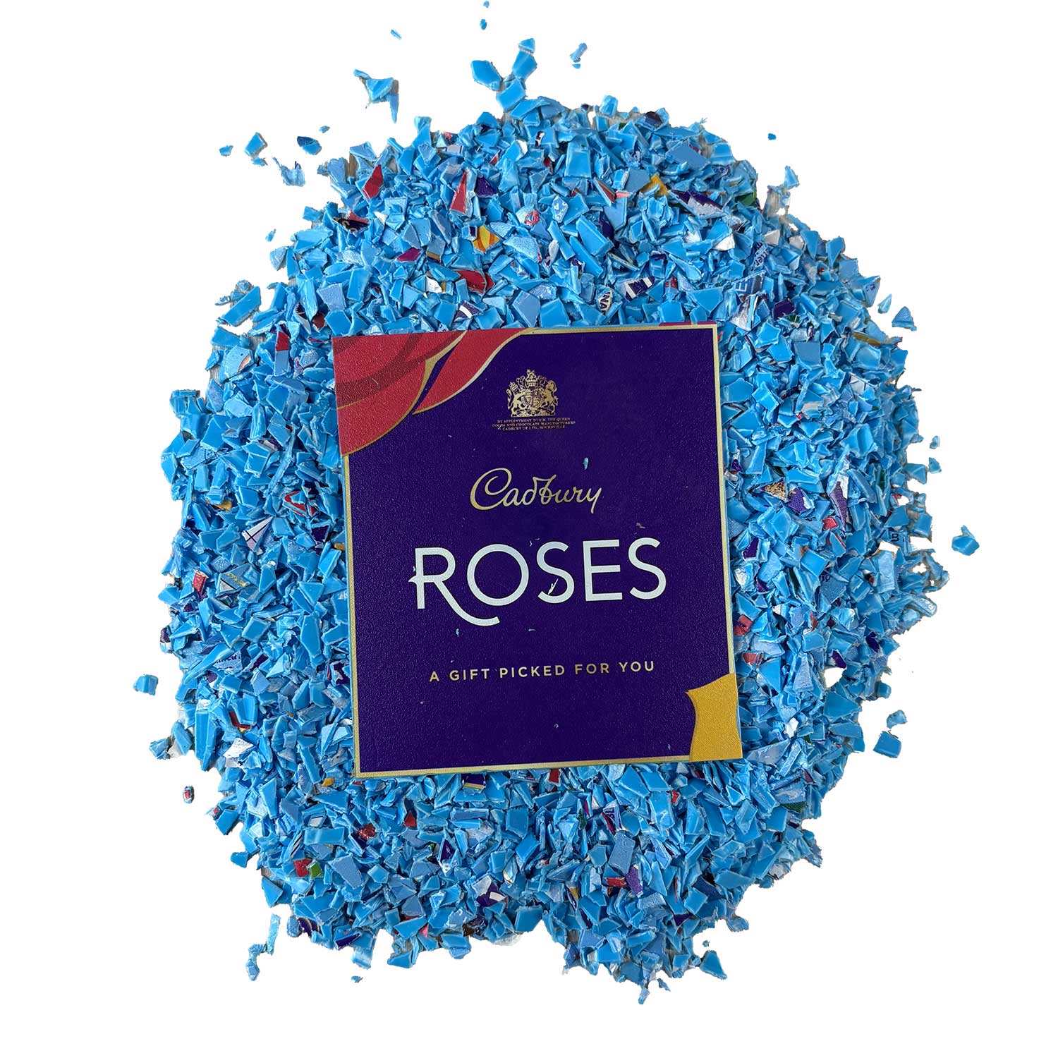 Recycled Plastic Christmas Decoration, Snowflake, Blue Rose